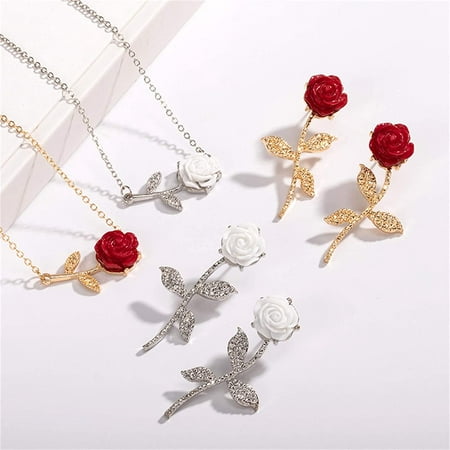 Flower Star ROSE GOLD Plated Necklace Charm Stylish Pendant Gift Box Flourishing 